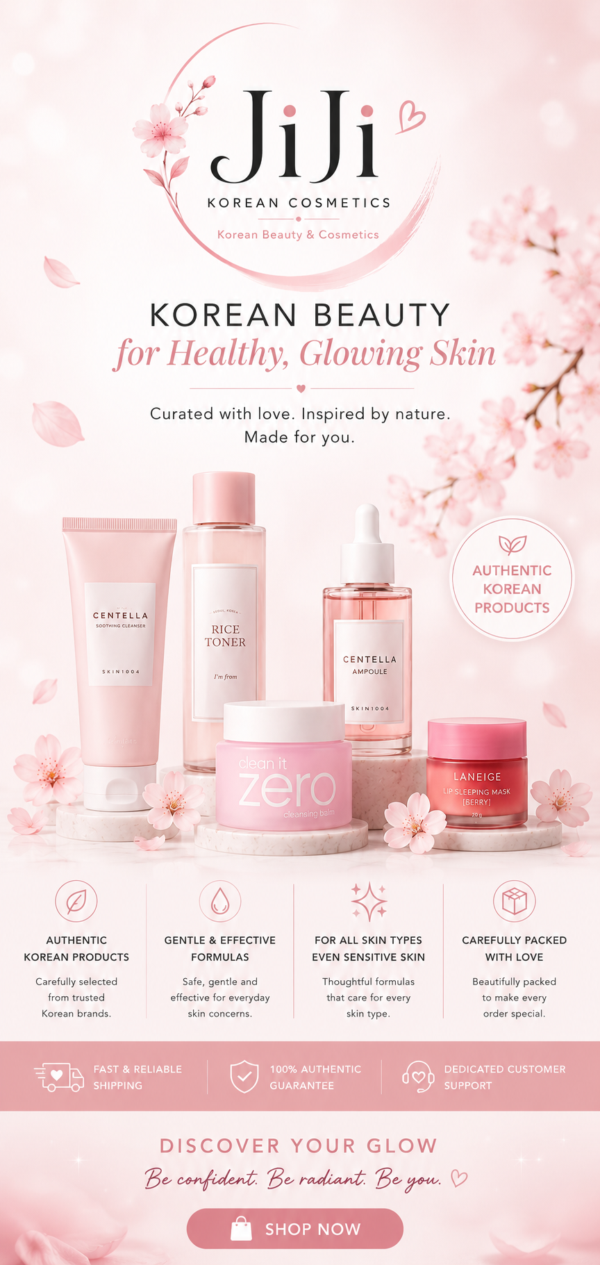 K-beauty skincare products