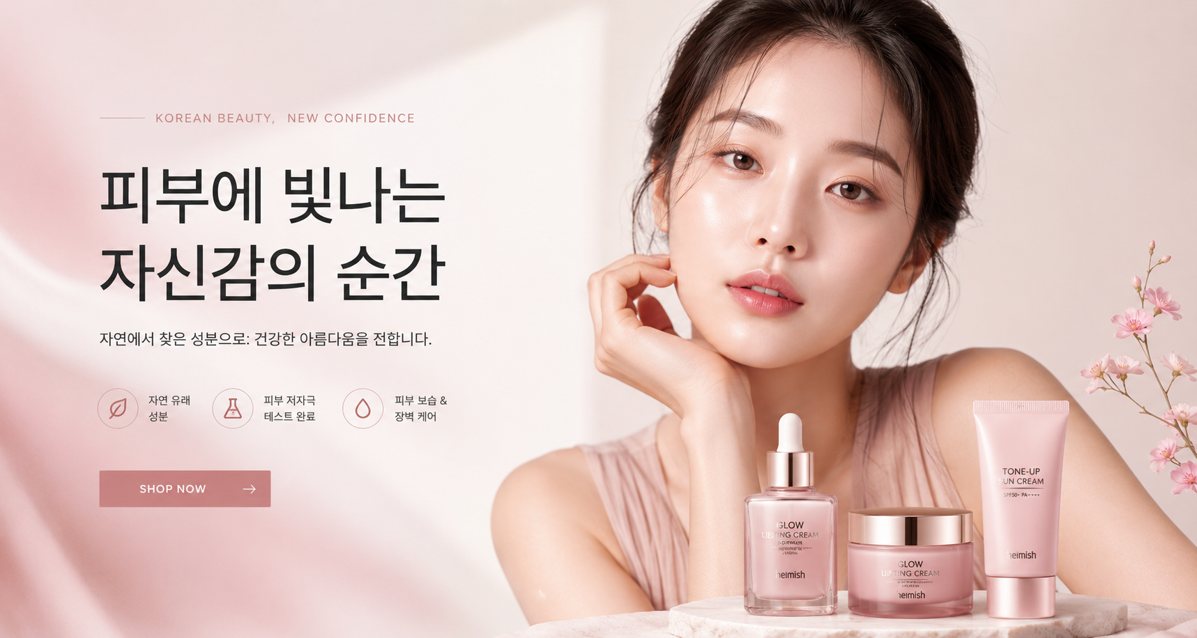 Korean skincare routine products